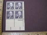 Horace Greeley block of 4 1961 4 cent US postage stamps, #1177