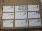 U.S First Day Covers 1980s including Illinois Locomotive , Washington D.C Postal Service