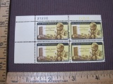 Block of 4 Dag Hammarskjold, inverted, 1962 4 cent US postage stamps, #1204