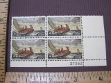 Winslow Homer block of 4 1962 4 cent US postage stamps, #1207