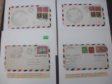 Four First Day Airmail Covers 1928-1930, Cincinnati, Pittsburgh, NY to LA and Greensburg PA, 2oz