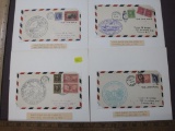 1930-31 First Day Airmail Covers, Fort Wayne IN, West Palm Beach Florida, Santa Fe NM, and Savannah