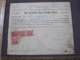 1918 Loan Document for $950 from The Northville State Savings Bank in Northville Michigan, with four