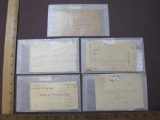 1830's and 1840's Postmarked Correspondence from Virginia towns, Wheeling, Leesburg, Norfolk,