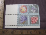 Block of 4 10 cent US Mineral Stamps, Scott #1538-1541