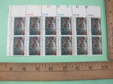 Large Block of 12 US Bicentennial Lexington & Concord 10-Cent US Postage Stamps, Scott #1563