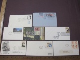 Mostly 1980s US First Day of Issue envelope and postcard lot includes Walter Lippmann and John