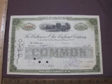 1920 stock certificate for 30 shares of the Baltimore and Ohio Railroad Company, with State of New