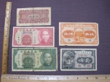 Provincial Bank of Kwang Tung Province lot includes 2 1922 notes for 20 cents and 50 cents, 1934 10
