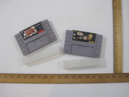 Two Super Nintendo Games including Secret of Evermore and Super Star Wars, games have been tested