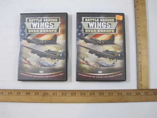 Two WWII Battle Ground Wings Over Europe DVDs, 2007 Timeless Media Group, 7 oz