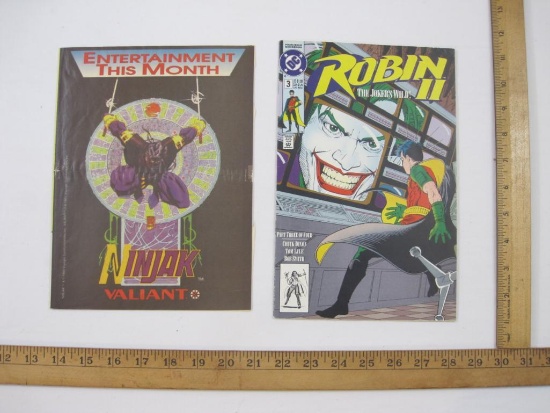 Robin II The Joker's Wild! Comic Book No. 3 and Ninjak Valiant Entertainment This Month #49 1993, 4