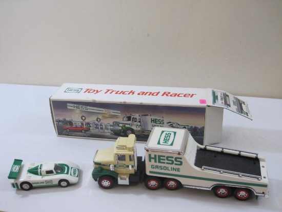 1988 Hess Toy Truck and Racer in original box (see pictures for condition), 1 lb 6 oz