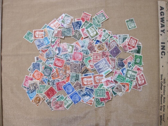 Lot of Germany postage stamps, many of them canceled