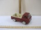 Red Structo Truck, metal body with plastic bed liner, made in USA, 1 lb 10 oz