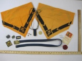 Lot of Boy Scout Items including scarves, belt, pins, patches and more, 13 oz
