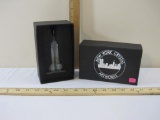 Empire State Building Crystal Paperweight, New York Crystal Artworks, in original box, 12 oz