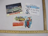 Three Vintage 1950s Hillman Sales Brochures/6-Panel Foldout Posters 1957-1959 Minx De Luxe Sedan and
