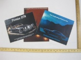 Three Vintage Pontiac Sales Brochures including 1974 Pontiac (Grande Prix, Grand Ville, Bonneville,