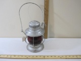 ERRCo The Adams & Westlake Company Railroad Lantern, pat. 1909, red glass, AS IS, glass is broken, 1