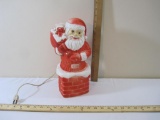 Santa in Chimney Plastic Blow-Mold Light, Dapol Industries, 7 oz