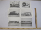 Six Black & White Illinois Terminal Railroad Company Train Photos, 3 oz