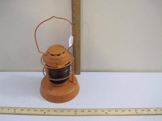 Dietz Orange Night Watch Kerosene Lantern with red glass globe, 2 lbs 4 oz