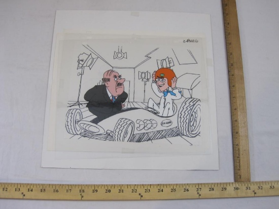 Original Animation Production Cel Schickhaus Franks Hot Dog Commercial, cel marked C 43 & A 38 1/2,