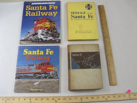 Lot of 4 Books on Santa Fe Railroad including Santa Fe: The Railroad that Built an Empire (James