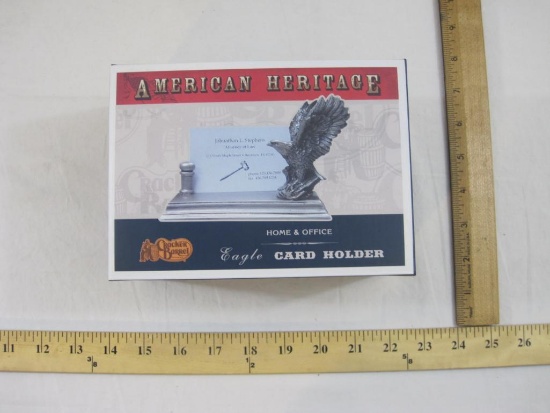 American Heritage Eagle Card Holder, Cracker Barrel, in original box, 13 oz