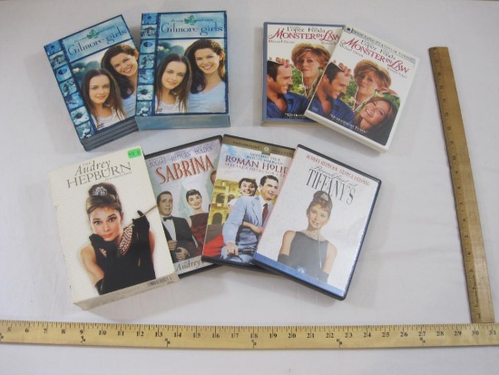 Lot of DVDs including Gilmore Girls Season 2, Monster-in-Law, and The Audrey Hepburn DVD Collection