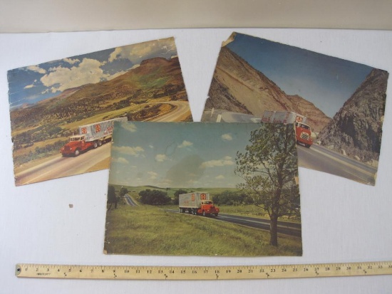 Three Vintage Santa Fe Trail Transportation Company Photos and Maps, 1952, 1953 & 1956, see pictures