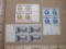Three blocks of 4 US postage stamps: 4 cent Champion of Liberty (#1147), 8 cent Champion of Liberty
