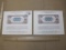 Two International Paper Money Show Memphis Coin Club, Memphis TN June 1982 Souvenier Sheets, one