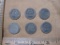 Lot of six US 1943 Steel Pennies