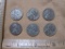 Lot of six US 1943 Steel Pennies