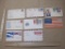 Batch of stamped, addressed envelopes, postmarked from the 1930s through 1963.