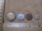 1950's Canadian Coins, 1950 50 cent (11.6g), 1953 Dime (2.3g), 1953 Nickel excellent condition and a