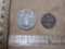 8 Reales Silver Carolus II 1775 Coin marked Hispaniarum Rex and smaller coin, overall weight, 7.2g