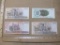 Four Brazil Paper Currency Notes including 5000, 10000 & 50000 Cruzeiros Denominations