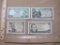 Four 1940s Paper Currency Notes from Spain including 5 Pesetas and 1 Peseta Denominations