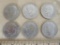 Six Bicentennial 1776-1976 Eisenhower Dollar Coins