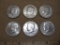 Six Kennedy Bicentennial 1776-1976 Half Dollar Coins