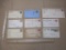 Stamped, addressed, postmarked lot of 9 vintage envelopes, all of one of which feature various