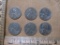 Lot of 6 US 1943 Steel Pennies
