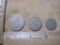 Brasilian Coins, 1901 Set of 100, 200 and 400 Reis Coins