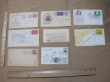 Lot of stamped and addressed envelopes, postmarked from 1930 to 1976. Includes 1975 First Day of