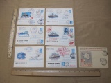 Soviet Union First Day of Issue covers from 1988 and 1989, most featuring ships