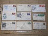 Lot of nine 1940s First Day of Issue covers, including 1940 Horace Mann, 1940 Samuel L. Clemens,
