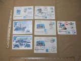 1980s First Day of Issue lot of 7 covers from the Soviet Union